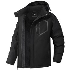 MAOYSSEN 남성용 산악 스키 재킷 겨울 스노우 코트 방수 따뜻한 플리스 안감 재킷 후드 포함 파카 브라운. XL