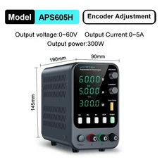 Wanptek 실험실 전원 공급 장치 전화 수리를 조정 30V 60V 120V 규제 벤치 DC, 03 APS605H 60V 5A