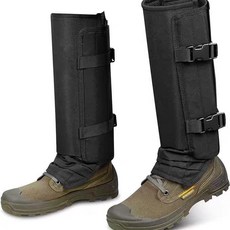 戶外登山釣魚防蛇咬護腿 600D牛津布耐磨防護套, 黑色