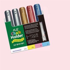 문교 집게 분필 홀더 자석 부착 편리한 초크 5개 강템, 1개