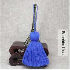 공예품용 걸이식 로프 술 프린지 재봉 뱅 트림 키 DIY 장식 커튼 액세스에 적합 16cm 2 개 5, Sapphire blue