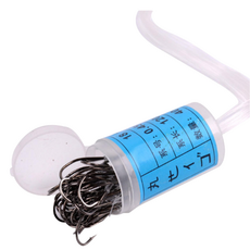 子甄彣璟 魚鈎 桶裝綁好線丸世鉤 海釣子線鉤帶線鈎 不亂線不易彎曲 高錳碳鋼精制 穿透力強方便攜帶, 1個, 8#