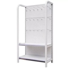 스탠드 타공판 철제 타공보드 진열대 디스플레이 타공걸이, 1개, 43. 화이트엔드 70x36x130