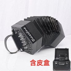 可開發票 Blazefine六角手風琴盎格魯英式六角琴推拉衕/異音 附敎材説明書 手風琴 鍵盤式手風琴 手風琴樂器, 【推拉異音】黑1 30鍵（捷克音簧）, 1個