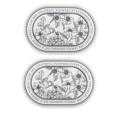 1+1 빨아쓰는 규조토 발매트 세트 플라워 패턴 폭신 물흡수 매트 인테리어 발판 받침 반원형 타원형 현관 욕실 주방 화장실 소품, 2개입, R99713A(타원형 플라워가든 A타입, 1세트