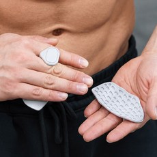 바디숨 실리콘 헬스그립 논슬립 철봉그립 케틀벨 풀업 손바닥보호 패드 운동그립, 1세트, 그레이