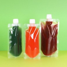 투명 스파우트파우치 100ml 200ml 10개 3중지 15파이 스탠드 음료포장, 1개