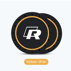 2개 실리카겔 차량용 컵홀더 미끄럼 방지 패드 매트 (폭스바겐 VW 티구안 CC 제타 폴로 골프 4 5 6 파사트, 02 yellow-2PCS, 01 CHINA