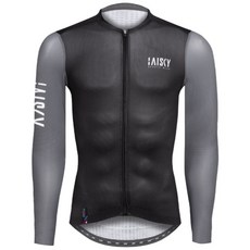 BAISKY百士奇 公路車男款空力薄款長車衣 對比 黑 長袖自行車衣