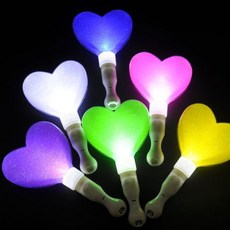 發光派對屋 LED愛心螢光棒 加油棒演唱會 派對助威道具, 粉, 1個