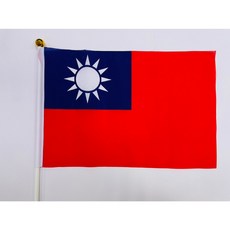 新易 2號尼龍國旗連桿(金頭) 台灣 中華民國 手搖旗*1束20支才出貨, 20支