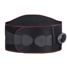 RUNDX 무선 충전식 허리찜질기 온열 마사지기, 블랙