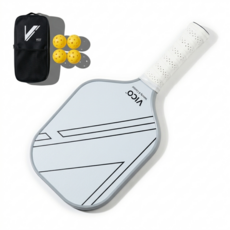 비코 피클볼 패들 T700 카본 피클볼 라켓 가방 볼4개 세트 동호인 선수용 중상급자용, 1세트, 카본 화이트