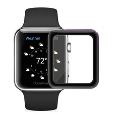 Apple Watch Series 4 全透明鋼化玻璃貼 曲面全膠滿版 螢幕保護貼 44mm, 1個, 40mm 全透明無黑邊, 全透明