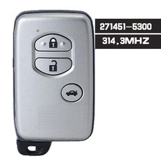 KEYECU 스마트 원격 키 토요타 마크 X 86 SAI 크라운 마제스타용 271451-5300 3 단추 FSK 314.3MHz, [02] 1PC KEY, [01] Silver