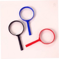 손잡이형 원형 렌즈 휴대용 확대경 블루 레드 3색 독서 관찰 미니 돋보기, 1개