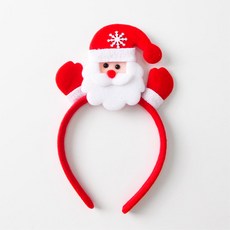귀여운 산타얼굴 캐릭터 헤어밴드 1p 귀여운머리띠 생일파티머리띠 학예회 행사용품