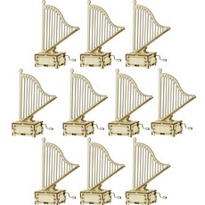 DIY스쿨 원목 오르골 금고 만들기 10세트 20세트 5종, 02.하프, 10set