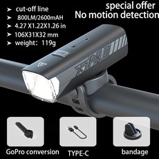 KING X7pro LED 자전거 라이트 컷오프 라인 USB 충전식 전면 장착 브래킷 포함 5000 리튬 배터리, [01] 1000-1500 루멘, 01 X7pro-G10