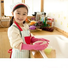어린이 고무위생장갑 어린이고무위생장갑 어린이고무장갑 어린이위생장갑 어린이장갑, 핑크, 1개