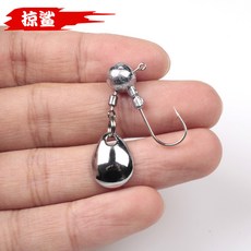 釣友俱樂部 圓形球形鉛頭鉤 2g-10g 路亞高碳鋼帶噪音片亮片魚鉤 漁具路亞配件, 圓亮片,2g, 1個
