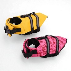 애견 반려견 물놀이 구명조끼 강아지 라이프자켓_ 20275423ea, 1-애견구명조끼-노랑S