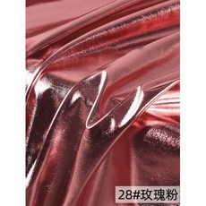 패브릭원단 4가지 방법 탄성 스판덱스 브론징 패브릭 고탄성 니트 금색과 은색하프 미터, A 28, 1개