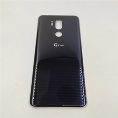 후면 유리 배터리 커버 LG 호환 G7 ThinQ G710EM 배터리 커버 카메라 렌즈 교체 포함 후면 어 패널 하우징 케이스, Gray No Lens