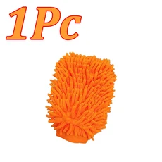 1-10Pcs 마이크로 화이버 자동차 세척 양면 셔닐 장갑 트럭 오토바이 청소를위한 가정용, 07 Orange 1Pc