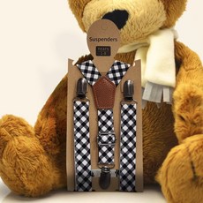 어린이 패턴 멜빵 블랙체크 1(개) 54613 PN