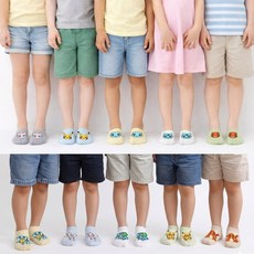 포켓몬 덧신 양말 10켤레 남아 여아 초등 학생 어린이 삭스 벗겨짐방지 미끄럼방지 여름양말