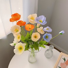 엔조이리빙 인테리어 조화 양귀비 조화 5P, 양귀비(색상혼합), 5개