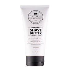 Dionis Goat Milk Skincare 남성용 면도 버터 - 페이스 & 바디 쉐이브 민감한 피부용 시어 호호바 오일 자극 면도기 으로부터 보호 하이드레이팅 크림 170g, 우유