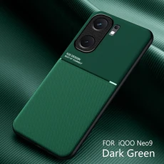 가죽 질감 마그네틱 슬림 커버IQOO NEO9 Pro Neo9S 용 케이스VIVO 9S Plus 충격 방지 범퍼, 02 IQOO NEO9S Pro, 03 녹색