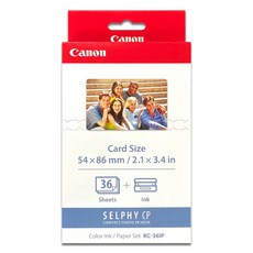 캐논 정품 셀피 포토용지 KC-36IP+카트리지 카드(명함)사이즈/CP1000/CP910/CP1300/사진인화지/사진용지