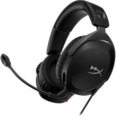 무선 게이밍 마우스 노트북 스타 사무용 HyperX 클라우드 스팅어 2 - 헤드셋 DTS 헤드폰 X 공간 오디오 마이크 포함 경량 오버이어 스위블-투-뮤트 기능 50mm, Black, Wired, Headset, Black, 블랙