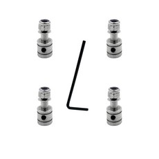 URIMPAVIDO 4PCS 3mm RC 보트 푸시로드 커넥터 어댑터 스테인리스 스틸 칼라 - 선박 DIY 모델 장난감 부품 (3mm), 2mm