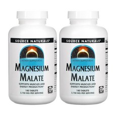 소스내츄럴스 마그네슘 말레이트 타블렛, 180정, 2개