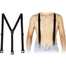 서스펜더 신사용 정장 셔츠 멜빵 아래 보이지 않는 조절 가능한 속옷 남성용 젠펜 히든, 45in-Medium, Black, 1개
