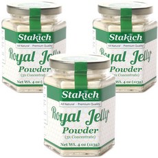 Stakich 3倍濃縮蜂王漿保健粉, 3個, 113g