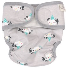 베이비앙 통풍이 잘 되는 기저귀 커버(원사이즈/입체형), 01순면 입체형 기저귀커버(신생아~15개월)솜사탕양, 1개