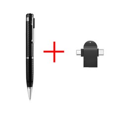 휴대용 음성 녹음기 보이스 레코더 만년필 펜 고음질 펜형 녹음 고성능 디지털 USB MP3 수업용 미니 32G, 04 16GB, 7)With OTG adapter