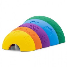 젤리스톤 감각발달완구 실리콘 무지개쌓기 쌓기놀이 아기 장난감, 본상품