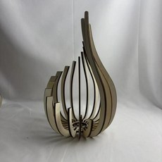 해외 작품 나무 수제 홀더 장식 캔들 스탠드, 1개