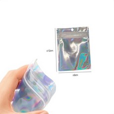 간식 매장 화장품 상품 포장 홀로그램 투명 지퍼백 9x12CM