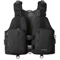 SHIMANO VF-036V 速拆涉水釣救生衣 - 方便拿取背側收納物品的滑扣式構造