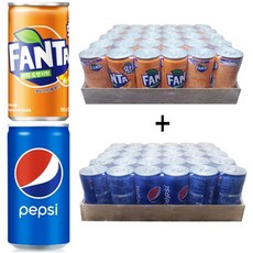 환타오렌지 190ml(30캔) + 펩시콜라 190ml(30캔), 60개, 190ml