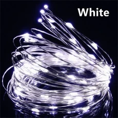 크리스마스 줄조명 인테리어 무드등 트리전구 LED 별조명 야외 캠핑 태양열 20M 방수 USB LED 조명 문자열, 06 White, 08 1m-By USB