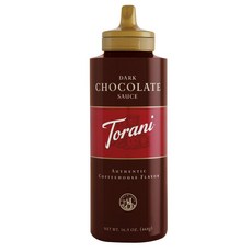 토라니 다크 초콜릿 소스 467.4그램 스퀴즈 병 (6개 Torani Dark Chocolate Sauce 16.5-ounce Squeeze Bottles (Pack of 6, 468g, 1개