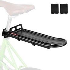 ZUKKA 후면 자전거 랙 조절 가능한 알루미늄 합금 카고 랙 퀵 릴리즈 클램프 포함 타이 스트랩 포함105758